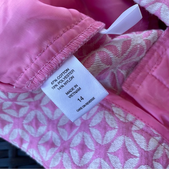 New York & Company 7th Avenue Suiting Pink Print Shorts Size 14 - Picture 5 of 7